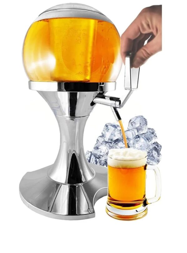 Spherical wine dispenser with ice slot  separator