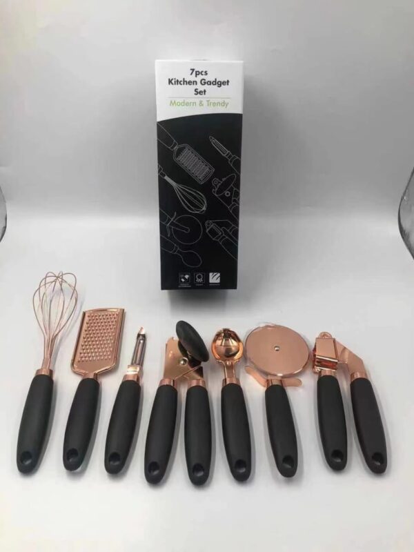 High quality 7pcs Kitchen gadget set with copper plated