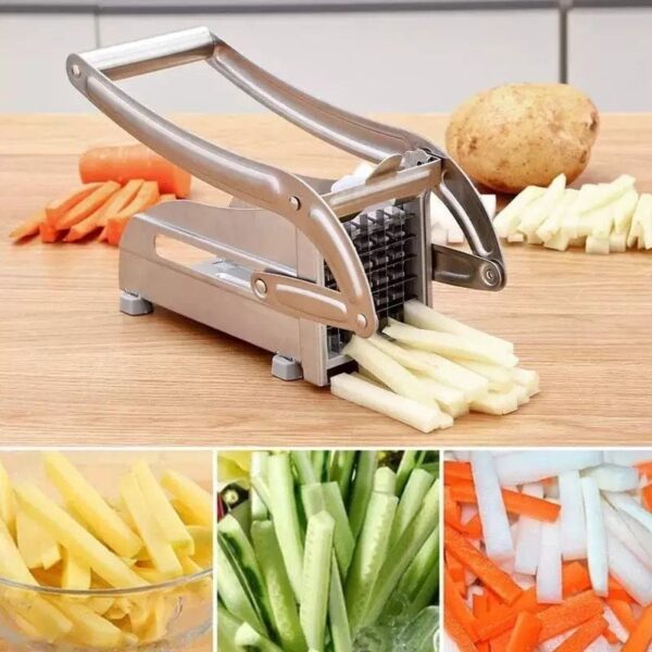 2in1 Heavy gauge potato chipper machine - 2 size chips cutter