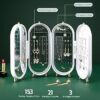 Foldable jewelry box organizer 153 earing holes, 21 necklace grooves, 3 U-grooves.